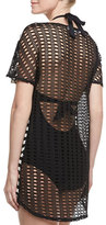 Thumbnail for your product : Ella Moss Cabana-Stripe Net-Back Coverup