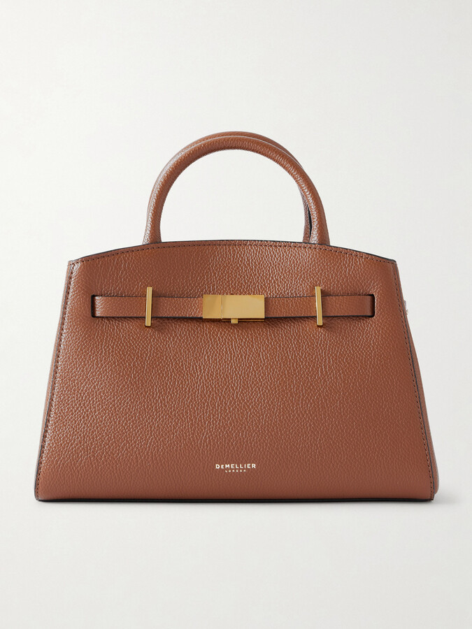 DeMellier The Hudson Small Textured-leather Tote - Brown