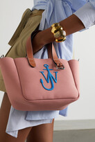 Thumbnail for your product : J.W.Anderson Belt Mini Leather-trimmed Embroidered Canvas Tote