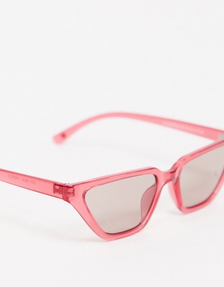 MinkPink Paradiso transparent rounded sunglasses