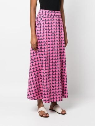 Love Moschino Heart-Print Maxi Skirt - ShopStyle