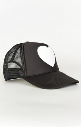 MUMU Mu Heart Trucker Hat ~ Black