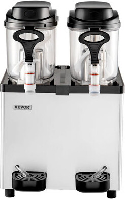 WORLD SHOP BOX VEVOR Commercial Slushy Machine 6 L X 2 Tanks 50 Cups 700W 110V Stainless Steel Margarita Smoothie Frozen Drink Maker Perfect For Supermarkets Caf