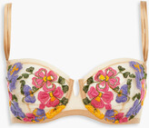 Thumbnail for your product : I.D. Sarrieri Embroidered stretch-tulle and satin underwired bra