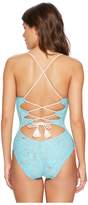 Thumbnail for your product : MICHAEL Michael Kors Twisted Rope Cross-Back Lace-Up One-Piece Swimsuit w/ Removable Soft Cups Women's Swimsuits One Piece