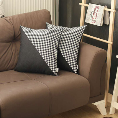 Mike&Co. New York Boho-Chic Decorative Houndstooth Jacquard Pillow Covers