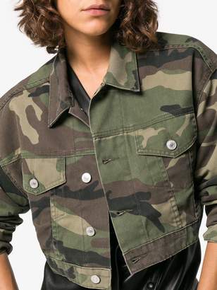 RE/DONE cropped camouflage cotton-blend jacket