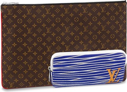 Louis Vuitton Pocket Organizer Patchwork Virgil Monogram Logo Pochette  Wallet