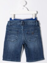 Thumbnail for your product : Emporio Armani Kids Layered-Look Denim Shorts