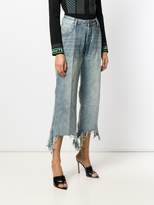 Thumbnail for your product : One Teaspoon distressed hem cropped jeans