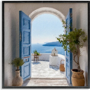 Coastal Doorway to Sea Framed Giclee Art by RileyB