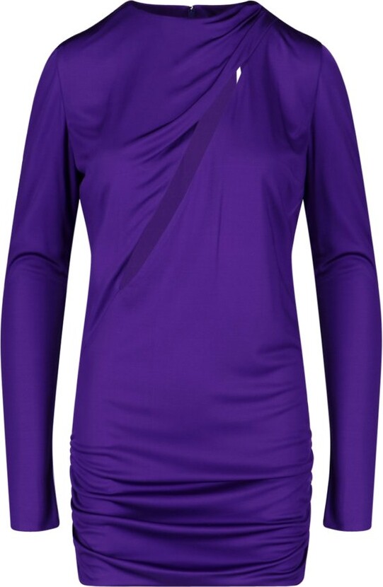 Versace Slash Cut-Out Long Sleeved Mini Dress