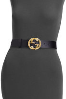 Thumbnail for your product : Gucci Leather Studded GG Belt