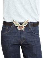 Thumbnail for your product : Valentino Pebbled Leather Butterfly Belt