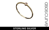 Thumbnail for your product : ASOS Curve CURVE Gold Plated Sterling Silver June Birthstone Ring - Light purple