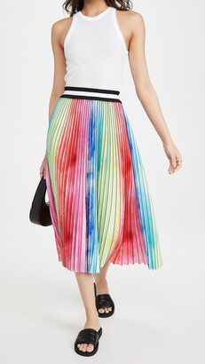 le superbe Watercolor Rainbow Pleated Skirt