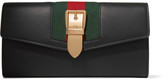 Thumbnail for your product : Gucci Sylvie Canvas-trimmed Leather Continental Wallet