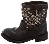Thumbnail for your product : Ash Studded Leather Moto Boots