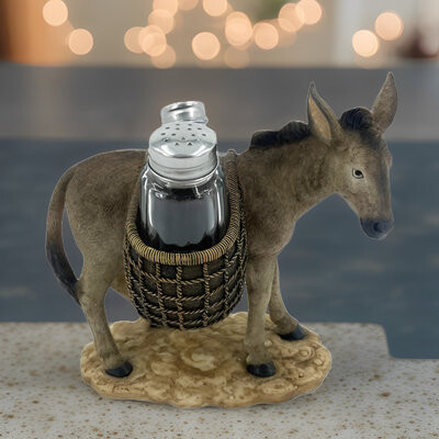 FC Design 7"W Donkey Salt & Pepper Shaker Holder