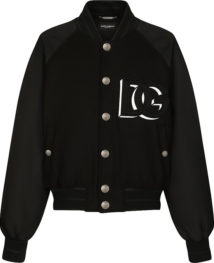 Dolce & Gabbana Embossed Logo Patch Bomber Jacket ShopStyle