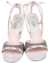 Thumbnail for your product : Christian Dior Logo Ankle-Strap Sandals