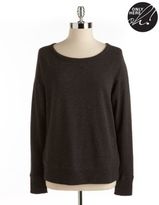 Thumbnail for your product : Lord & Taylor Raglan-Sleeved Slub-Knit Sweatshirt