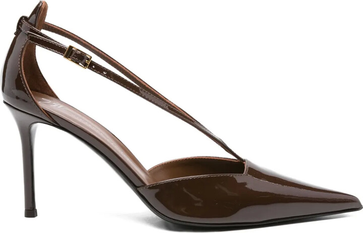 Giuseppe Zanotti 80mm Patent Leather Ankle-Strap Pumps