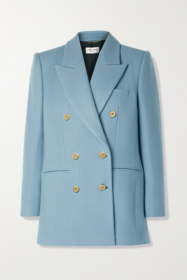 powder blue wool coat