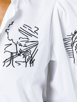 Thumbnail for your product : Kenzo embroidery ruffle sleeve blouse