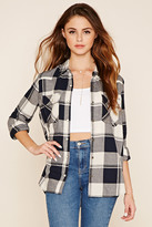 Thumbnail for your product : Forever 21 Snap-Button Plaid Shirt