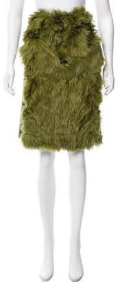 Maison Margiela Knee-Length Faux Fur Skirt w/ Tags