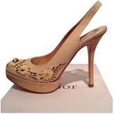 Thumbnail for your product : Christian Dior Beige Leather Heels