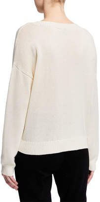 Eileen Fisher Round-Neck Lyocell/Organic Cotton/Silk Sweater