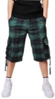 Thumbnail for your product : MedzRE Men's Summer Check&Plaid Cargo Shorts-Straight Fit