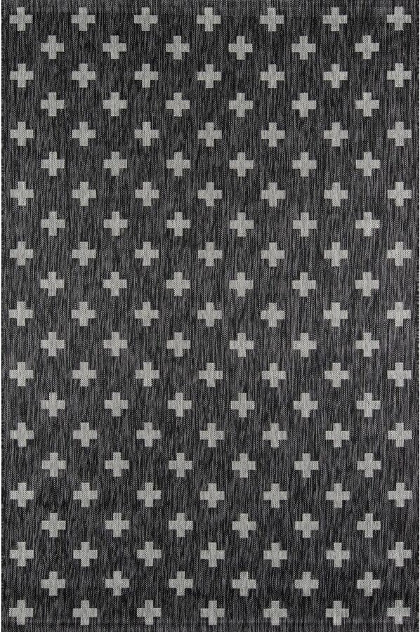 Momeni Umbria Charcoal 7 ft. 10 in. x 10 ft. 10 in. Indoor/Outdoor Area Rug