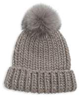 Thumbnail for your product : Eugenia Kim Rain Fox Fur Pom Hat