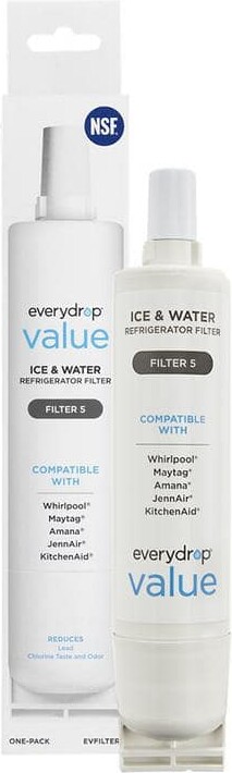 EveryDrop Value Ice and Water Refrigerator Filter 5, EVFILTER5, Single-Pack