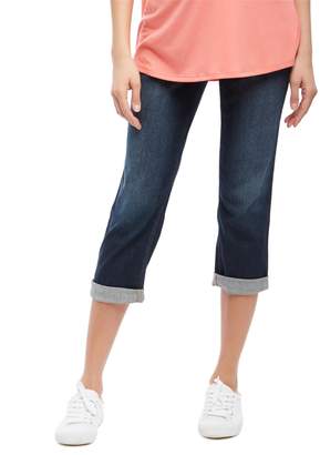 Motherhood Maternity Secret Fit Belly Cuffed Straight Leg Maternity Crop Jeans