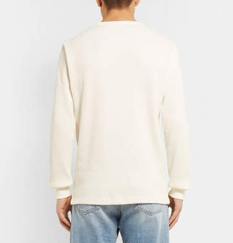 Theory Waffle-Knit Pima Cotton Sweatshirt - Men - White