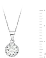 Thumbnail for your product : The Love Silver Collection Sterling Silver & White Cubic Zirconia Halo Pendant Necklace with 'Happy Mother's Day' Greetings Card