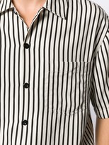 Thumbnail for your product : AMI Paris Striped Camp Collar Short-Sleeve Shirt
