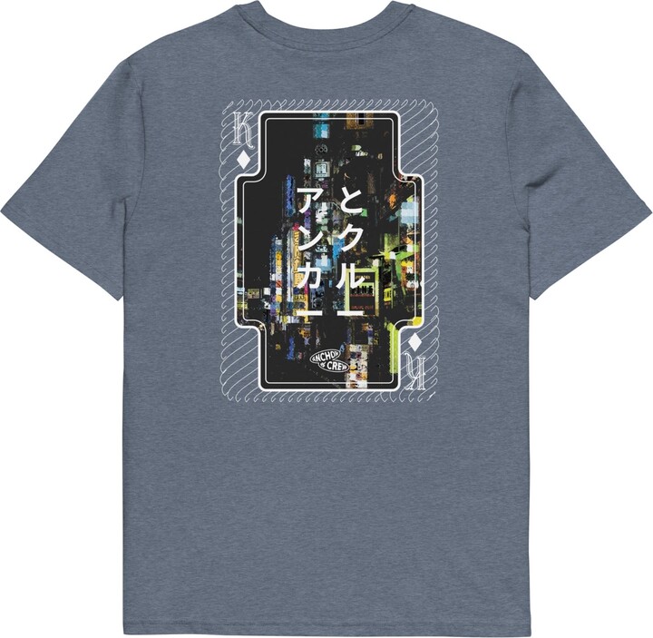 Anchor & Crew Dark Heather Blue Two Japan Gurafiku Organic Cotton T-Shirt - Women