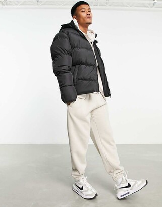 Cropped Puffer Puffer Jacket Asos Mens Black Cropped Puffer Jacket