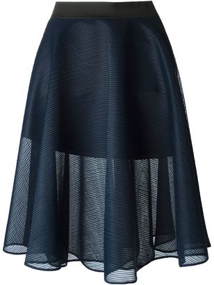 DKNY a-line sheer skirt