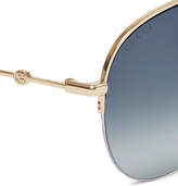 Thumbnail for your product : Gucci Aviator-Style Acetate and Gold-Tone Sunglasses