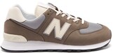 Thumbnail for your product : New Balance 574 Suede And Mesh Trainers - Grey