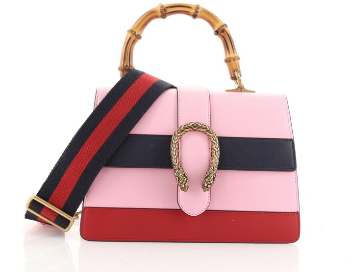 Gucci Dionysus Bamboo Top Handle Bag Colorblock Leather Medium - ShopStyle