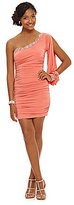 Thumbnail for your product : Jodi Kristopher One-Shoulder Bead-Trim Dress
