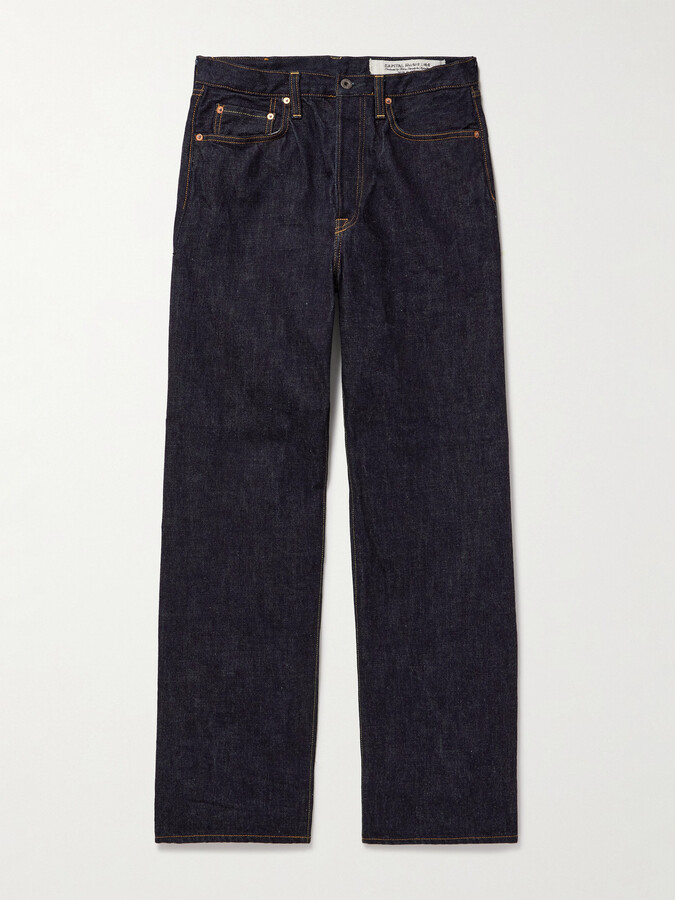 KAPITAL Monkey Cisco Straight-Leg Indigo-Dyed Selvedge Jeans