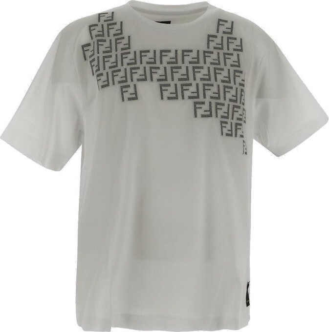 Fendi FF-Monogram Pocket Cotton T-Shirt
